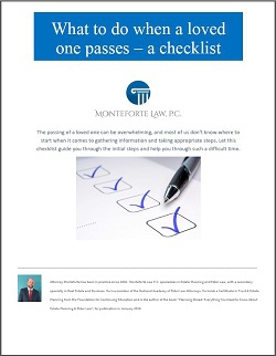 What to do when a loved one passes away – a checklist