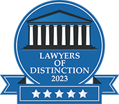 Logo Recognizing Monteforte Law, P.C.'s affiliation with Lawyers of Distinction