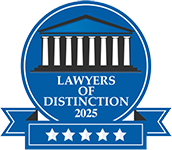 Logo Recognizing Monteforte Law, P.C.'s affiliation with Lawyers of Distinction