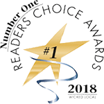 Logo Recognizing Monteforte Law, P.C.'s affiliation with the Readers Choice Awards, 2018