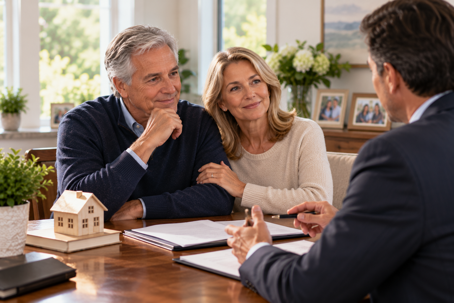 A married couple meeting with a Massachusetts estate planning attorney to discuss a bypass trust.